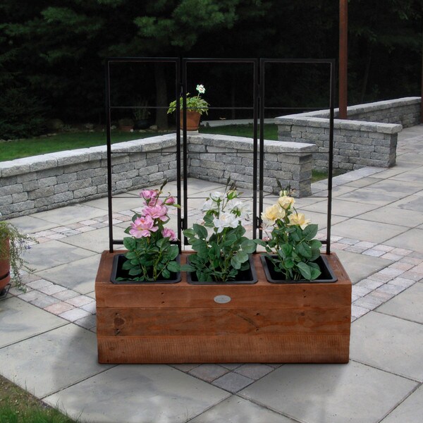 Recycled Wood & Metal Trellis